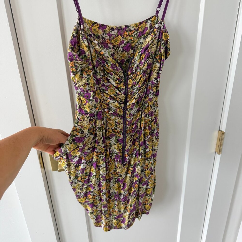 Floral Ruched Mini Dress